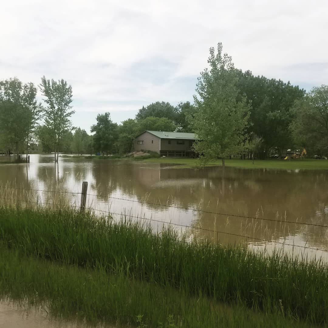 Flooding near the Clarks Fork Yellowstone River